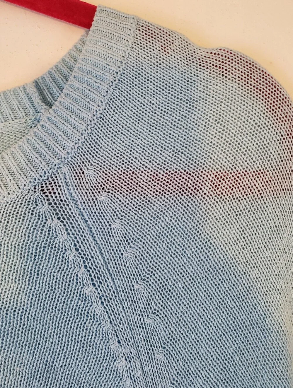 Women's J. Crew Blue Linen Cotton Pullover‎ Jumper Sweater Knit Top Size Small